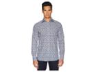 Eton Slim Fit Palm Frond Shirt (blue) Men's Long Sleeve Button Up
