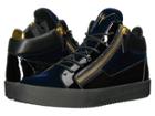 Giuseppe Zanotti May London Mid Top Velvet Sneaker (navy) Men's Shoes