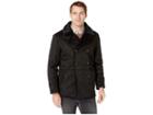 Kenneth Cole New York Double Breasted Faux Shearling Jacket W/ Notch (black) Men's Clothing