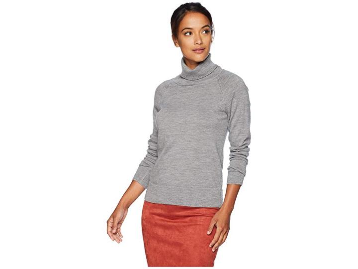 Pendleton Merino Ribneck Turtleneck (soft Grey Heather) Women's Clothing