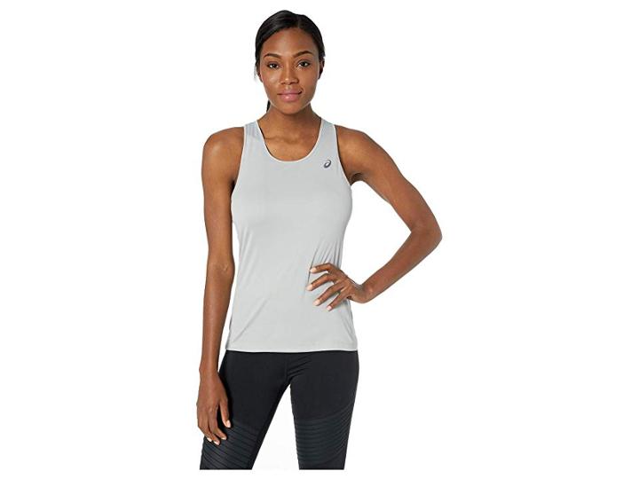 Asics Run Silver Tank Top (mid Grey) Women's Sleeveless