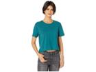 Richer Poorer Boxy Crop Tee (green) Women's T Shirt