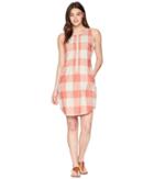Woolrich Over And Out Dress (baked Clay Check) Women's Dress