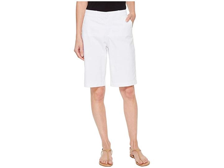 Nydj Bermuda Shorts In Optic White (optic White) Women's Shorts