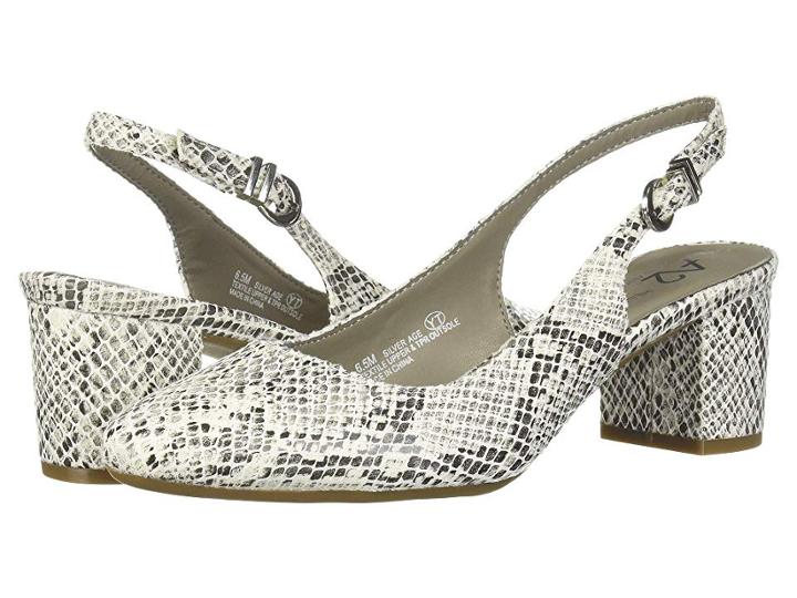 A2 By Aerosoles Silver Age (black/white Combo Snake) Women's 1-2 Inch Heel Shoes