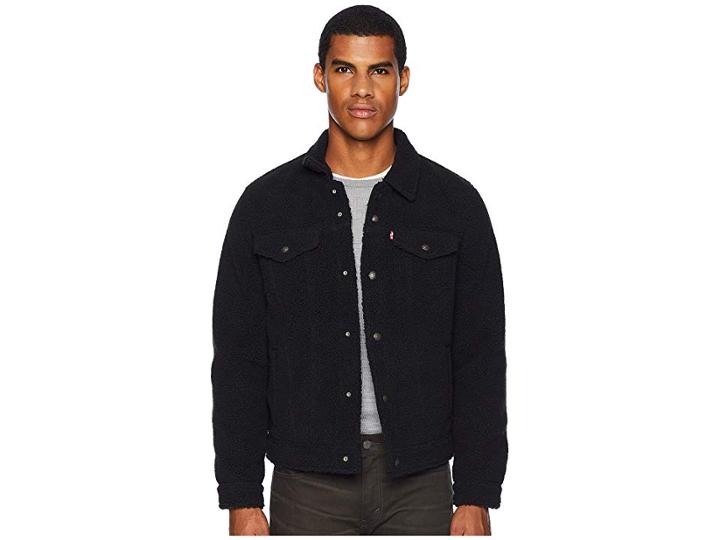 Levi's(r) Premium Sherpa Face Trucker (black) Men's Coat