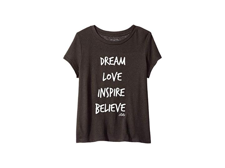Billabong Kids Inspiring Words (little Kids/big Kids) (off-black) Girl's T Shirt