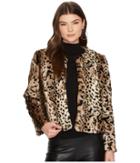 Bb Dakota Mckinley Leopard Faux Fur Jacket (brown) Women's Coat