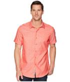 Robert Graham Diamante Short Sleeve Sports Shirt (coral) Men's Clothing