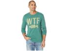 Life Is Good Wtf Crusher T-shirt Long Sleeve (heather Forest Green) Men's T Shirt