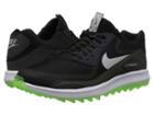 Nike Golf Zoom 90 It Ngc (black/reflect Silver/white/green Strike) Men's Golf Shoes