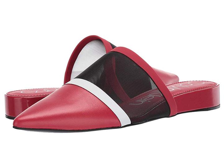 Calvin Klein Cardy (scarlet/black/white Mesh/nappa Smooth) Women's Shoes