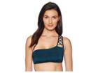 Becca By Rebecca Virtue Mesa Verde Asymmetrical Bra (teal) Women's Swimwear