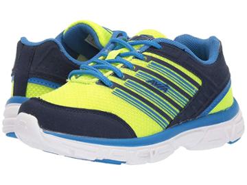 Avia Kids Damon (little Kid/big Kid) (highlighter Lime/true Navy/electric Blue) Boys Shoes
