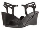 Tahari Friend (black Woven Braid/nappa) Women's Wedge Shoes
