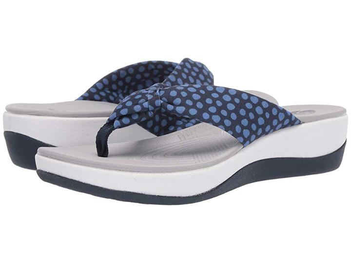 Clarks Arla Glison (navy Textile/blue Dots) Women's Sandals