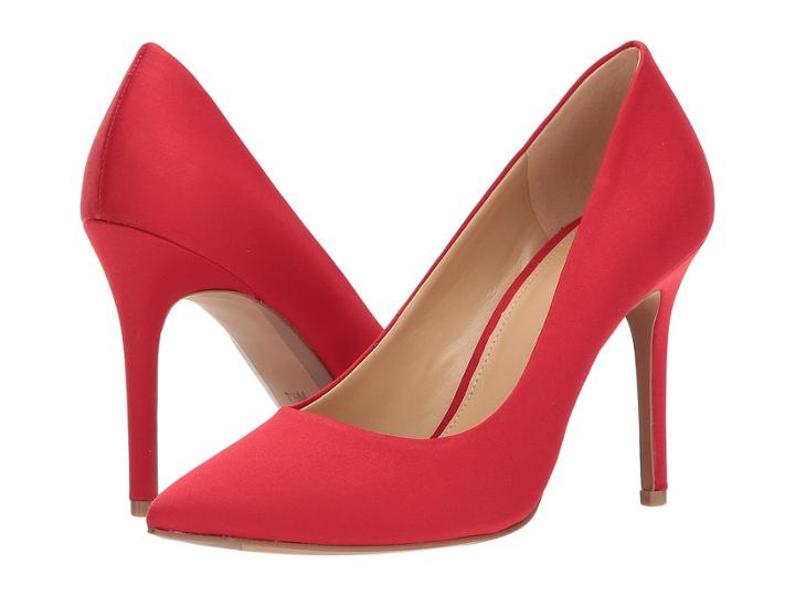 Michael Michael Kors Claire Pump (bright Red Satin) Women's Shoes