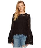 Free People Once Upon A Time Top (black) Women's Clothing