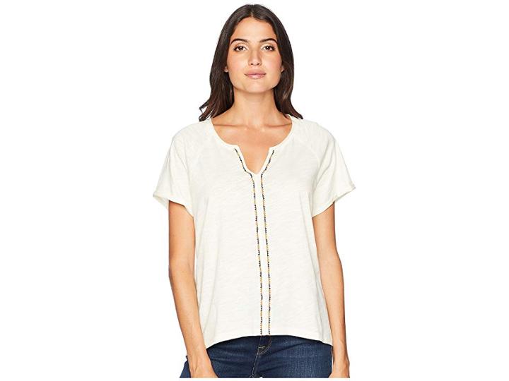 Pendleton Cap Sleeve Easy Tee (ivory) Women's T Shirt