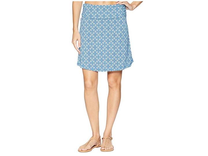 White Sierra Tangier Odor Free Printed Skirt (aqua) Women's Skirt