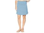 White Sierra Tangier Odor Free Printed Skirt (aqua) Women's Skirt