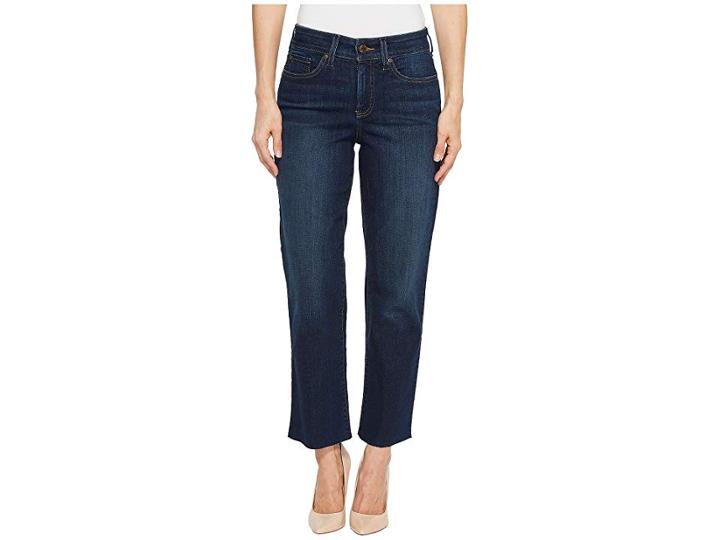 Nydj Jenna Straight Ankle W/raw Hem In Bezel (bezel) Women's Jeans
