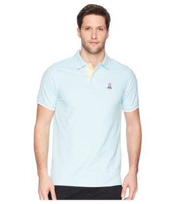 Psycho Bunny St. Croix Polo (cerulean) Men's Short Sleeve Pullover