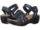 Clarks Delana Nila (navy Leather) Women's Sandals