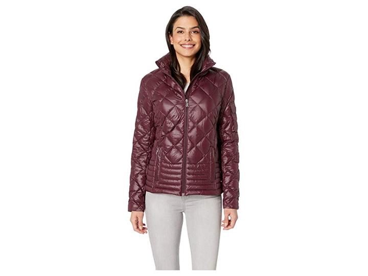 Lauren Ralph Lauren Soft Down Racer (burgundy) Women's Coat