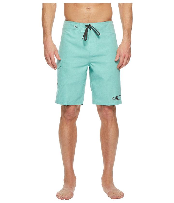 O'neill Santa Cruz Solid Boardshorts (aqua Heather) Men's Swimwear