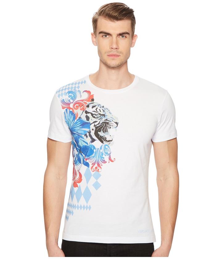 Versace Jeans Tiger Graphic Tee (white) Men's T Shirt