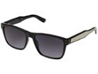 Guess Gf5023 (shiny Black/silver/smoke Gradient Lens) Fashion Sunglasses