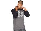 Dc Circle Star Pullover Raglan (black/charcoal Heather) Men's Clothing