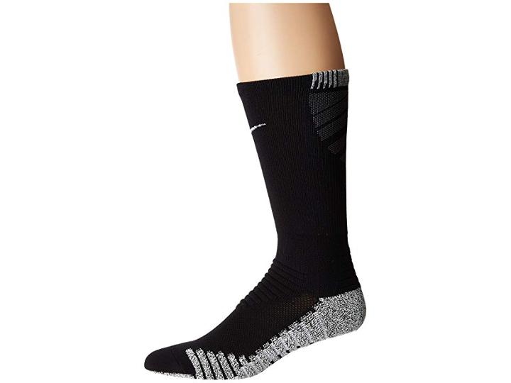 Nike Nikegrip Vapor Crew Football Socks (black/white/white) Men's Crew Cut Socks Shoes