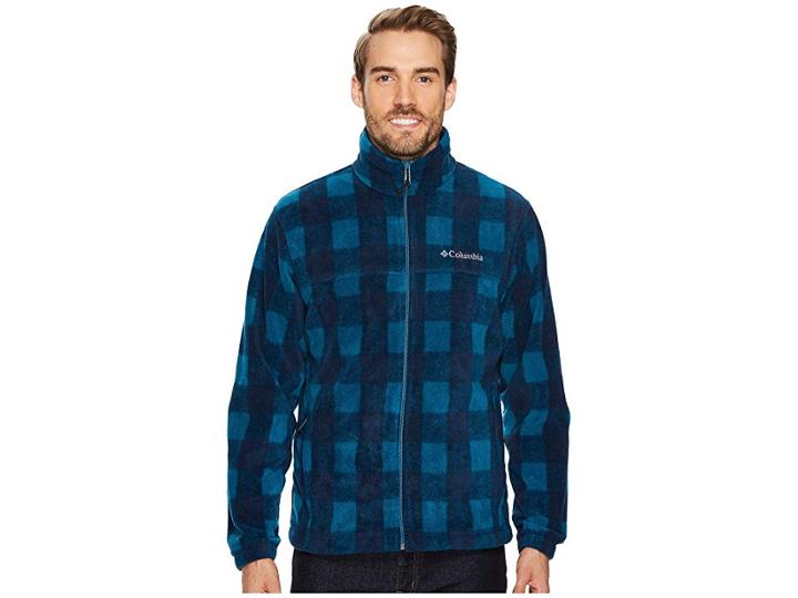 Columbia Steens Mountaintm Print Jacket (phoenix Blue Plaid) Men's Coat