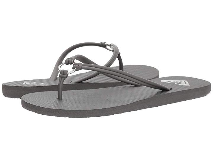 Roxy Solis (dark Grey) Women's Sandals