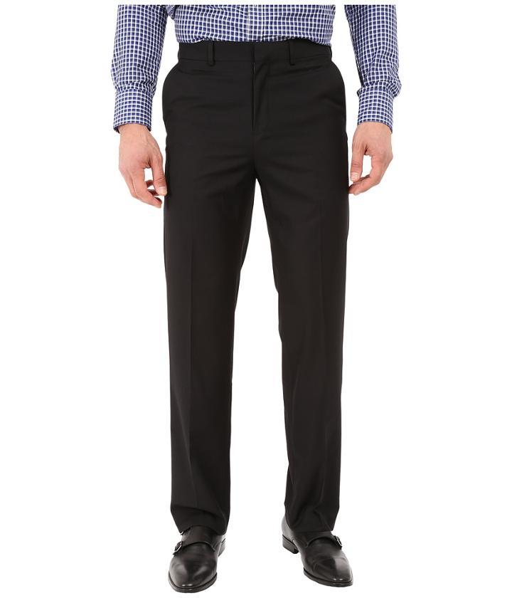 Dockers Flat Front Straight Fit Dress Pants (black) Men's Casual Pants