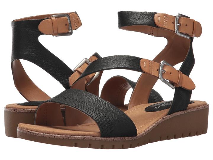 Comfortiva Corvina (black/sand Cow Oily Veg/m-vege) Women's Sandals