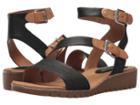 Comfortiva Corvina (black/sand Cow Oily Veg/m-vege) Women's Sandals