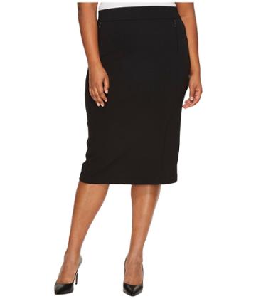 B Collection By Bobeau Plus Size Ollie Ponte Pencil Skirt (black) Women's Skirt