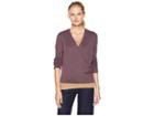 Nic+zoe Four-way Cardy Heavier Weight (plum) Women's Sweater