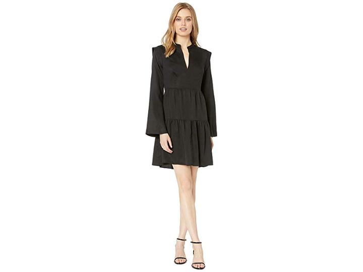 Bcbgmaxazria Day Short Woven Dress (black) Women's Dress