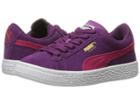 Puma Kids Suede Jr (little Kid/big Kid) (dark Purple/love Potion) Girls Shoes