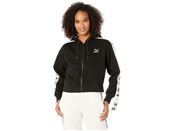 Puma Revolt Full Zip Terry Hoodie (cotton Black) Women's Sweatshirt
