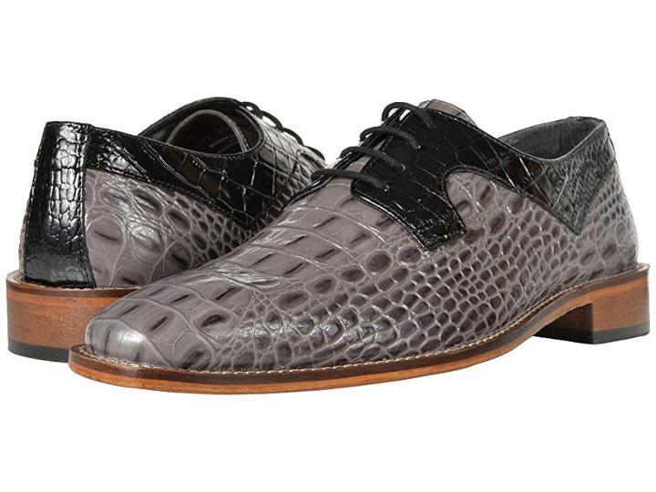 Stacy Adams Garelli (gray/black) Men's Plain Toe Shoes