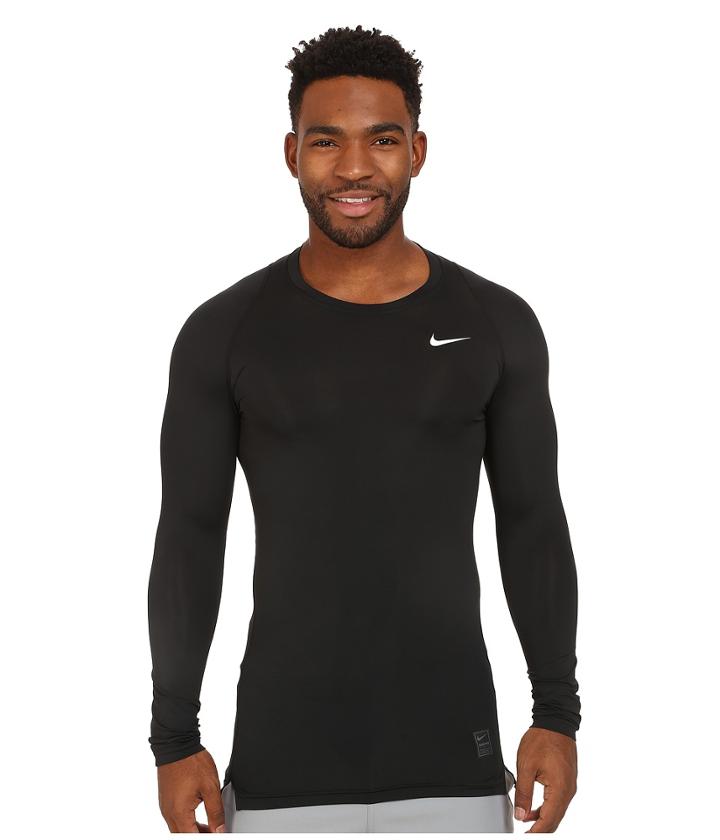 Nike Pro Cool Compression L/s (black/dark Grey/white) Men's Workout