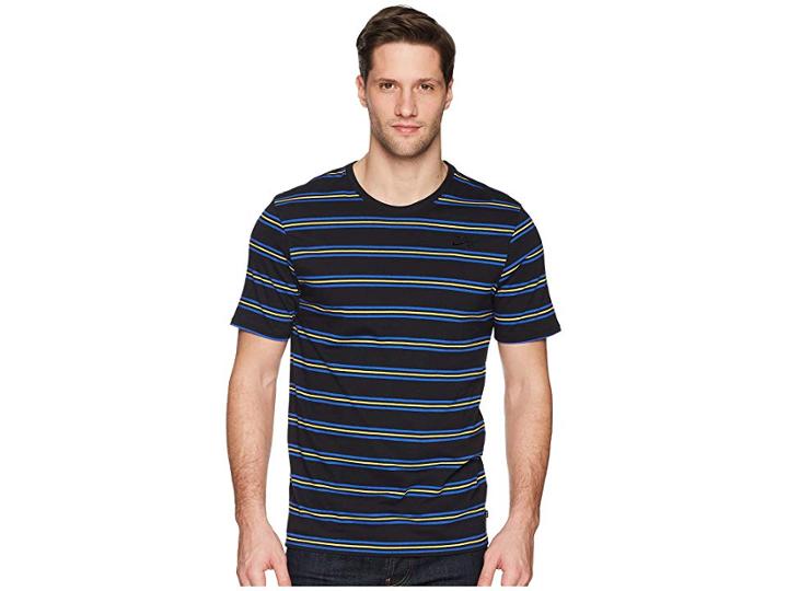 Nike Sb Sb Tee Summer Stripe (black/black/hyper Royal) Men's T Shirt