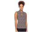 Tommy Hilfiger Printed Knot Keyhole Knit (scarlet Multi) Women's Clothing