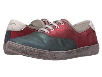Marc Jacobs Metallic Suede Low Top (blue/red) Men's Lace Up Casual Shoes