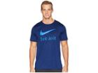 Nike Run Short Sleeve Gx (blue Void/signal Blue) Men's Clothing